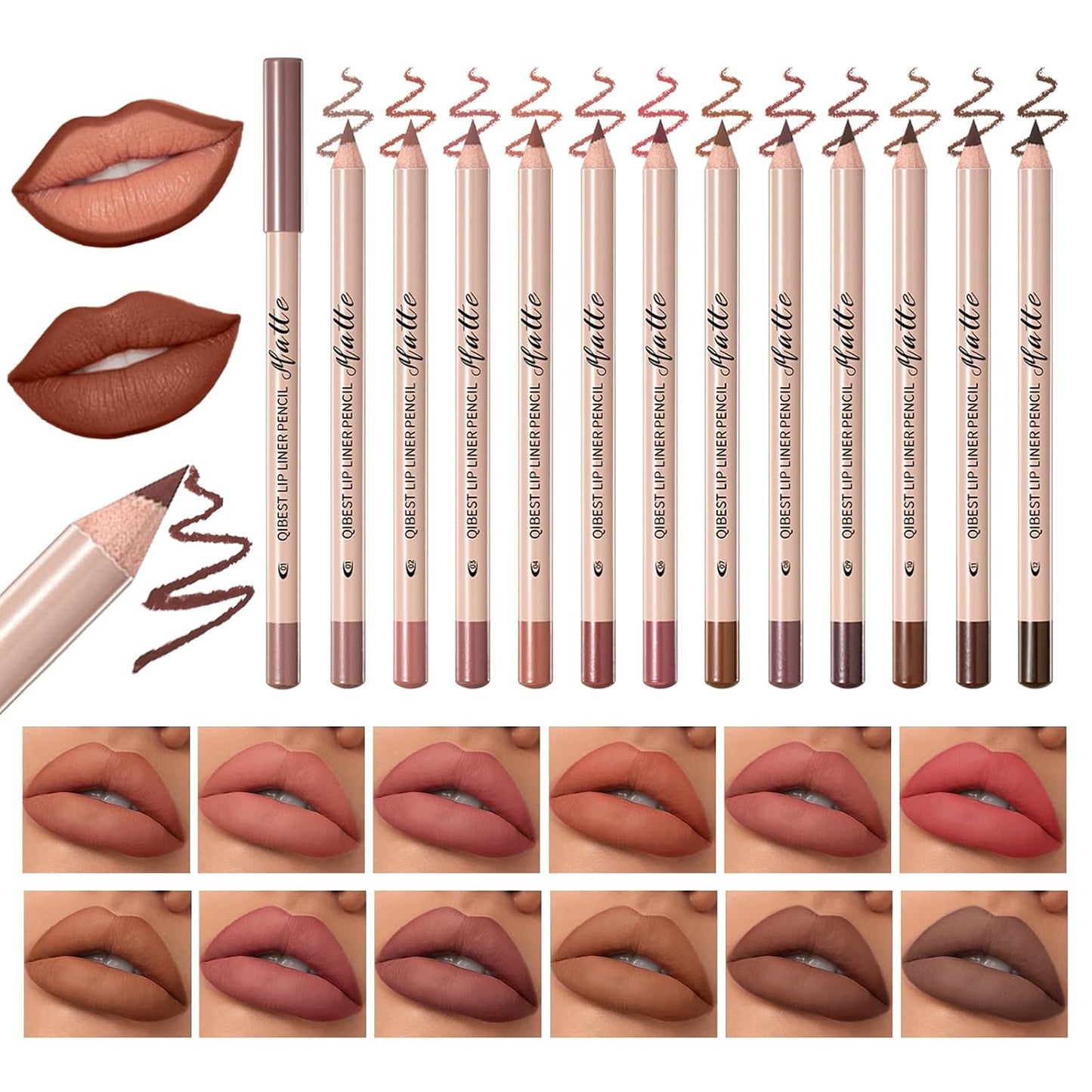 Matte Liquid Lipstick Set - 7 Pigmented Long-Lasting Shades + Lip Plumper | Velvet Waterproof Makeup Gift for Women