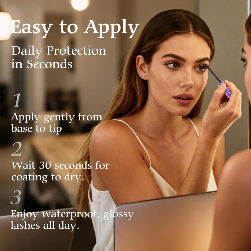 Lash Cluster Glue - 2-in-1 Waterproof Eyelash Extension Adhesive | Strong Hold Up to 72H, Easy Brush Applicator