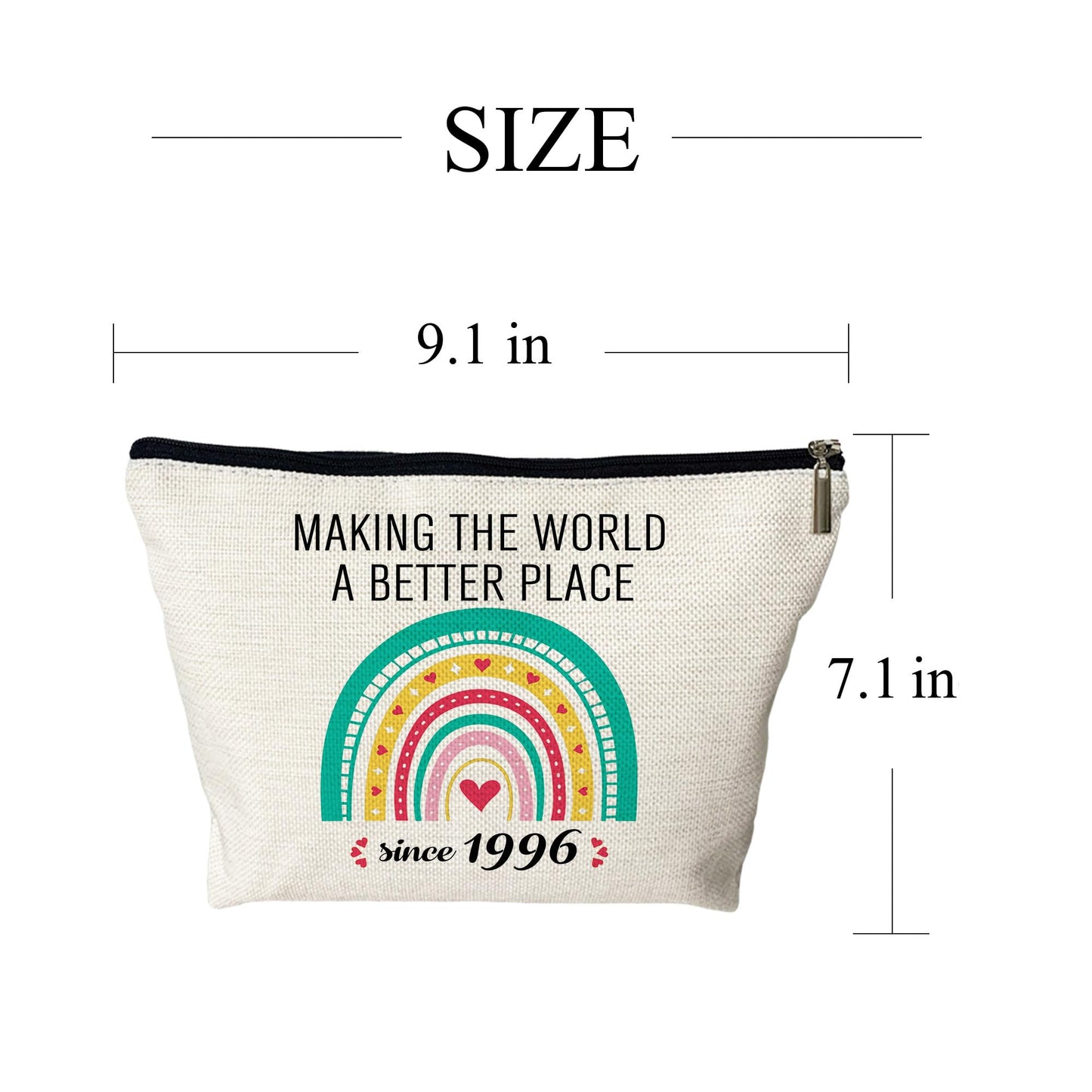 30th Birthday Gifts for Her Cosmetic Bags - Making The World A Better Place Since 1996 Makeup Bags, 30th Birthday Decorations for Women, 1996 Anniversary 30 Year Old Gift Ideas for Wife (1996)
