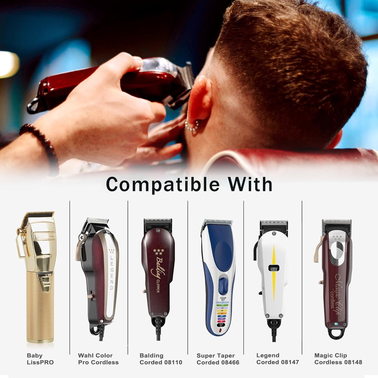 Compatible with Wahl Clipper Guards Set 10 Pack