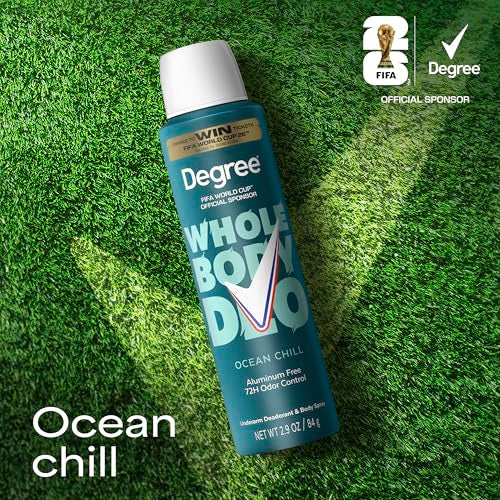 Degree Men Whole Body Deodorant Spray Ocean Chill, 2.9 fl oz