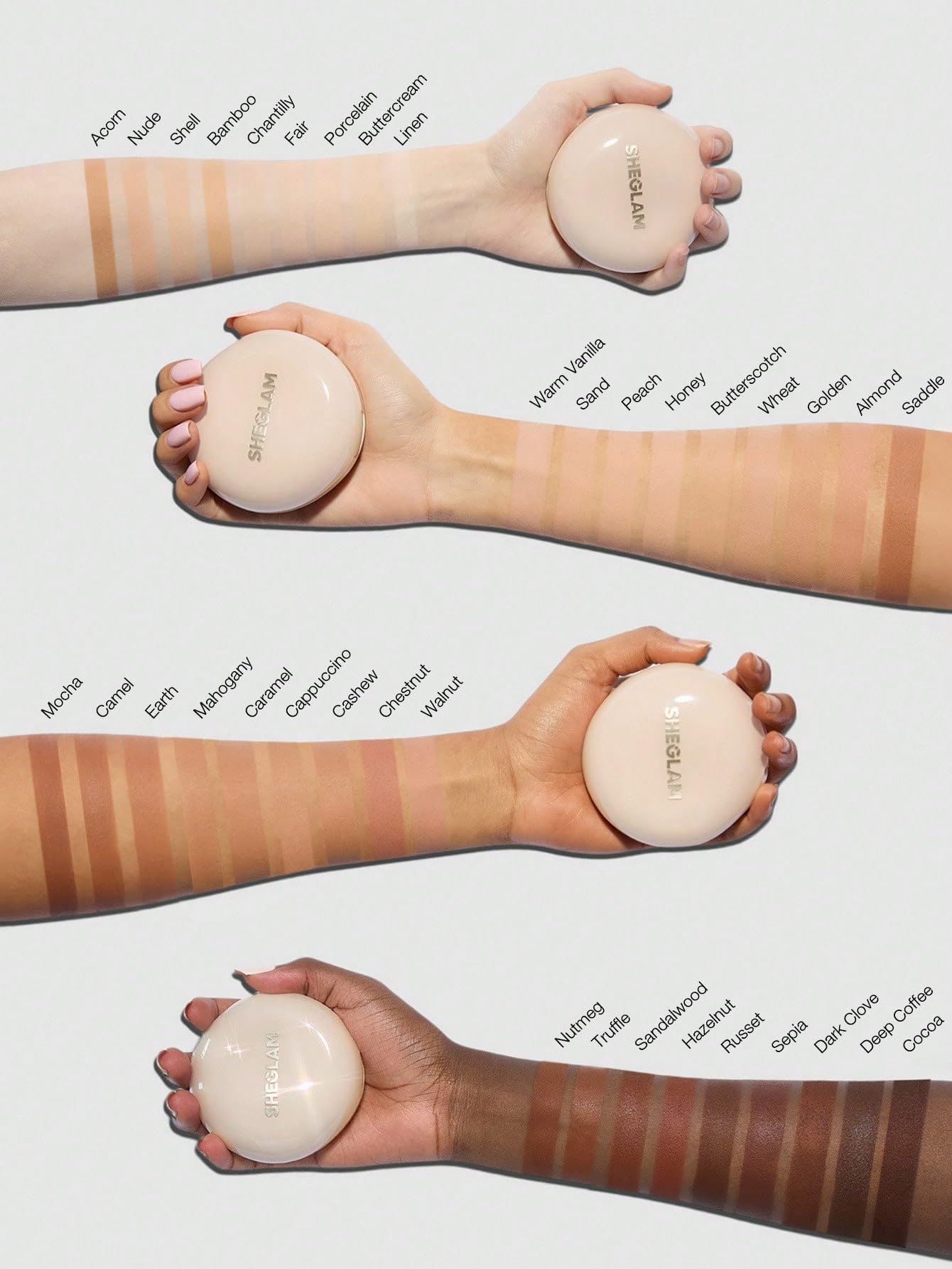 SHEGLAM Lock & Go Long-Lasting Cushion Foundation Soft Matte Weightless Waterproof for Flawless Base Makeup-Nude