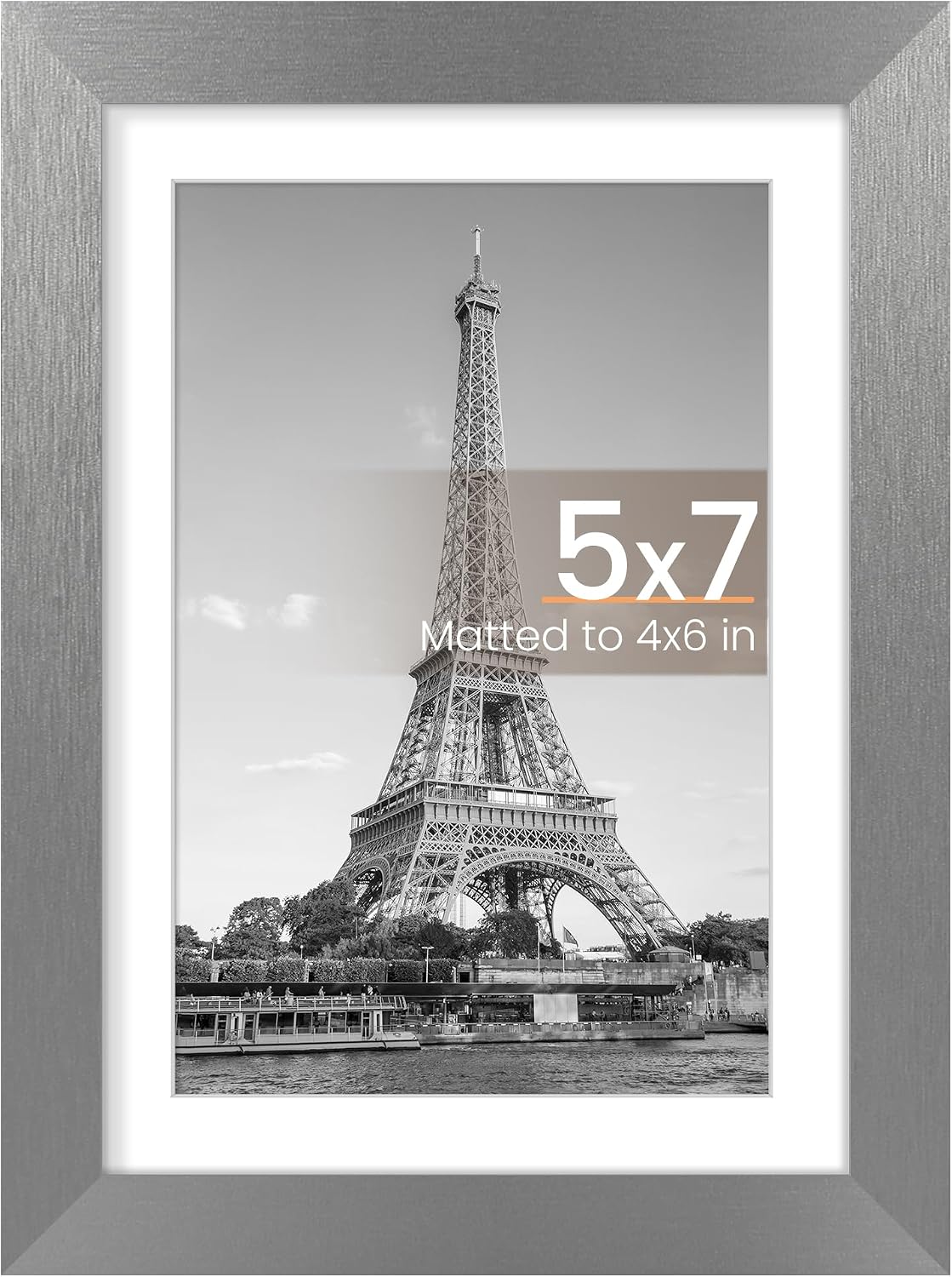 Upsimples 11x14 Picture Frame - Display 8x10 Photos with Mat or 11x14 Without Mat | Black Wall Hanging Frame