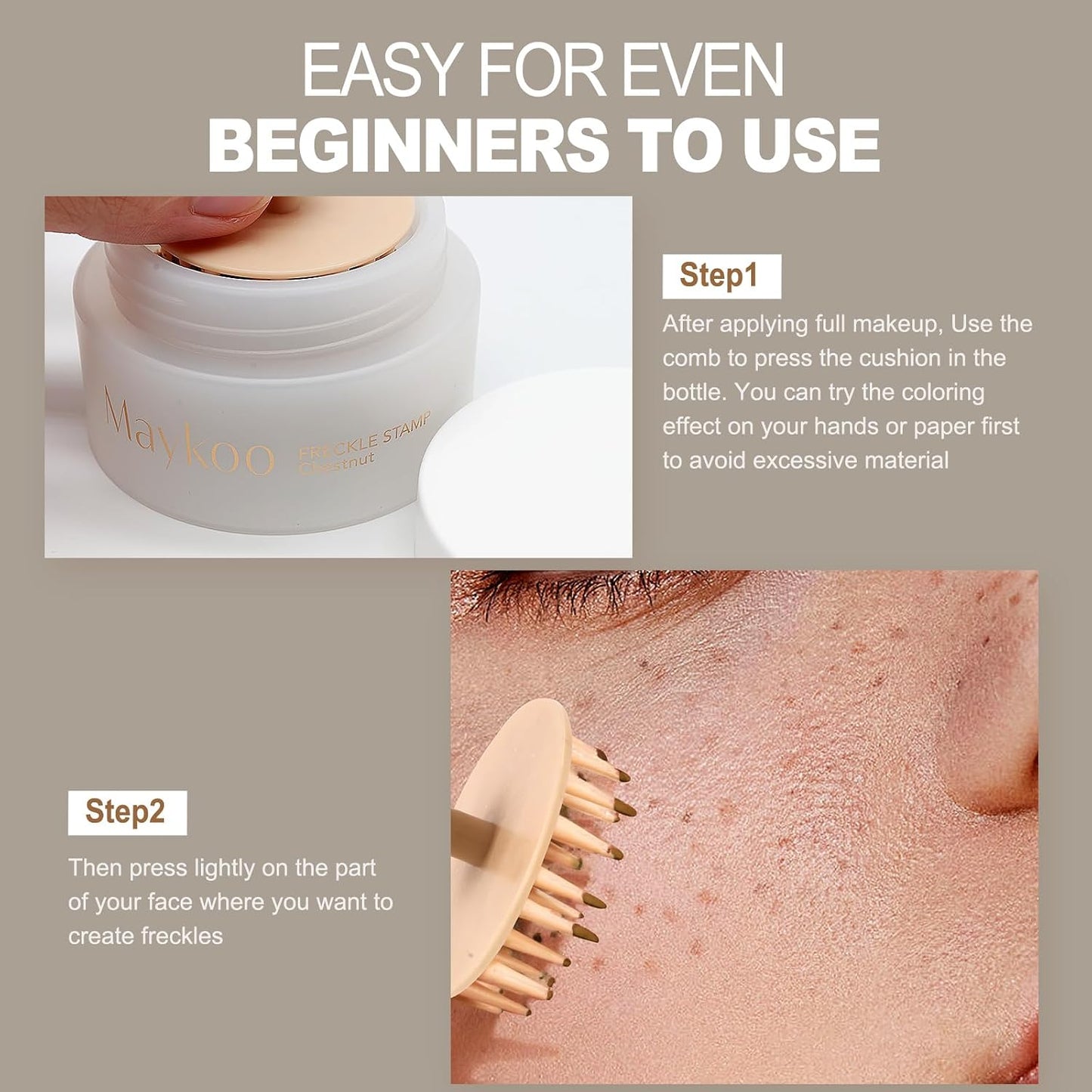 Natural-Like Freckle Pen - Waterproof Makeup for Sun-Kissed Look | Chestnut, 15g