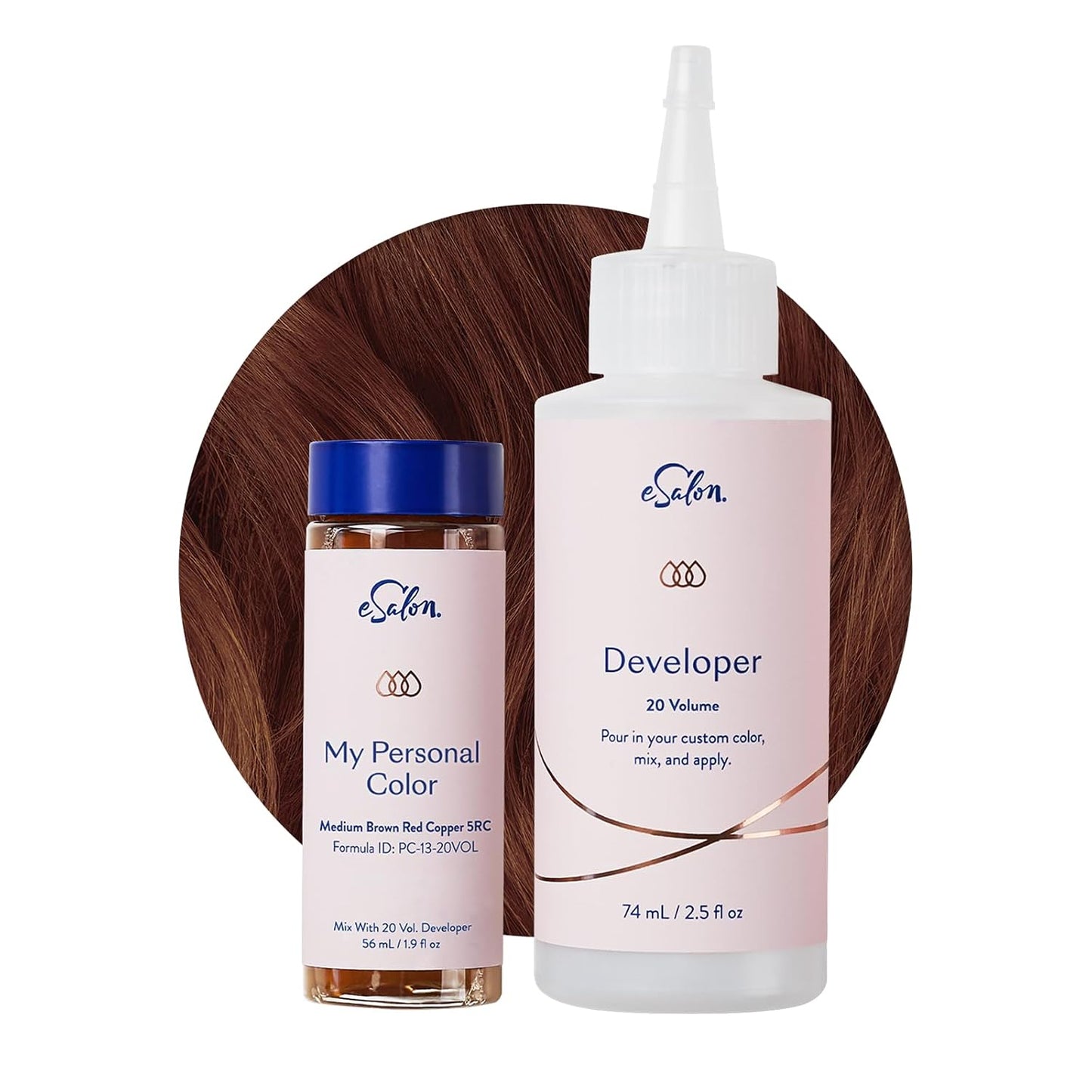 Permanent Hair Color Kit - Dark Blonde Copper Gold | Ammonia-Free Dye for 100% Gray Coverage