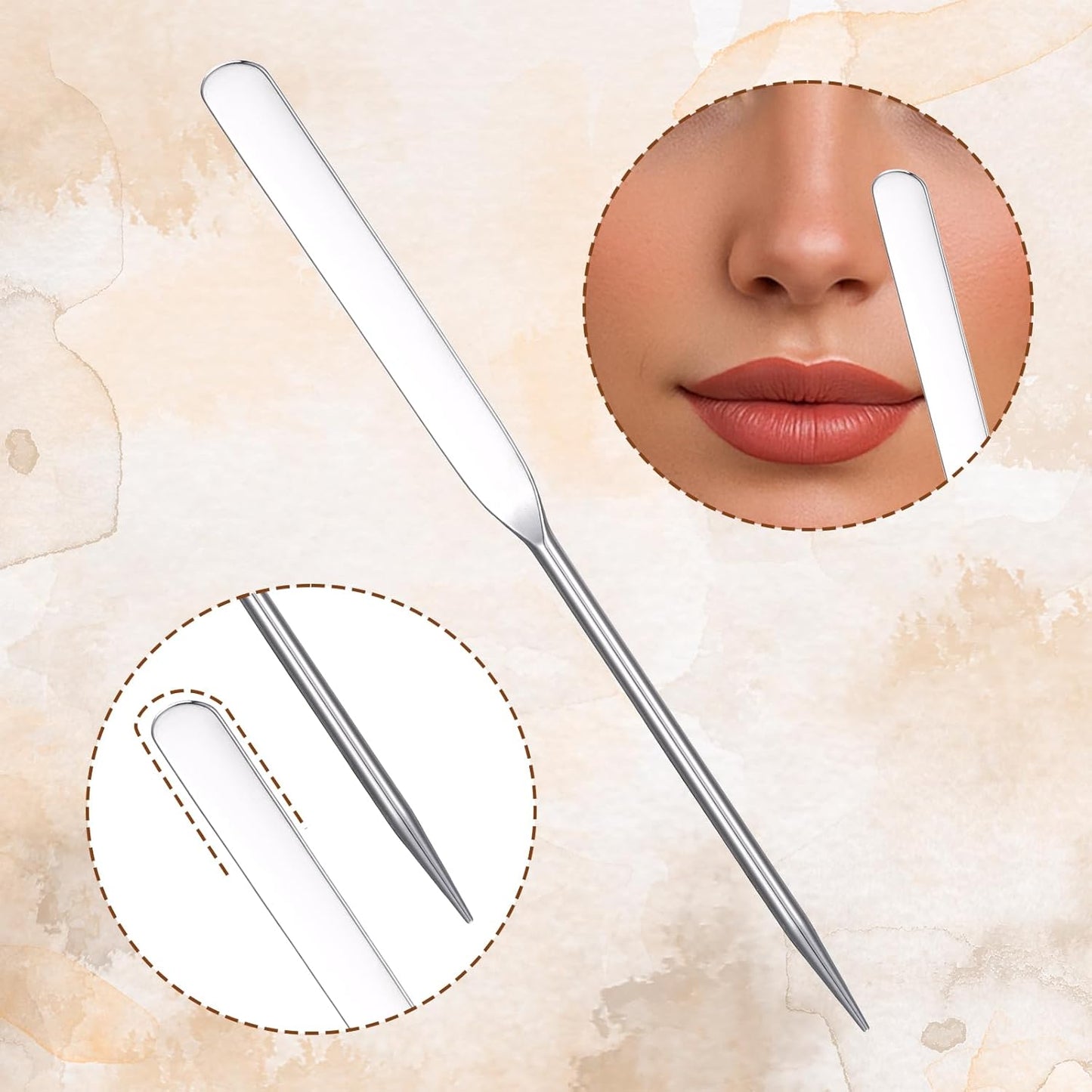 Foundation Spatula Set - 3 Stainless Steel Makeup Tools for Even Application | Cosmetic Mixing Palette Applicator