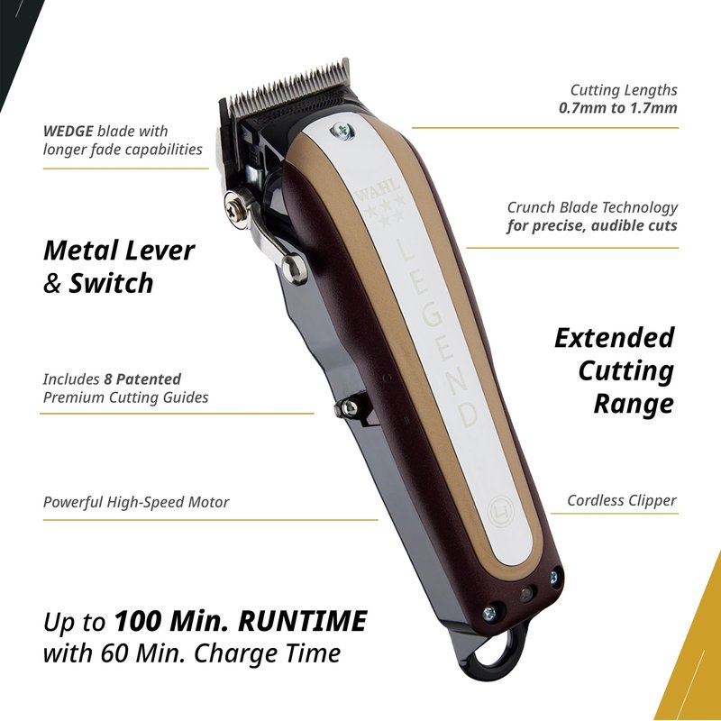 Wahl Professional 5 Star Series Cordless Legend Clipper, High-Performance Hair Cutting Tool with 100-Minute Run Time, Lithium Ion