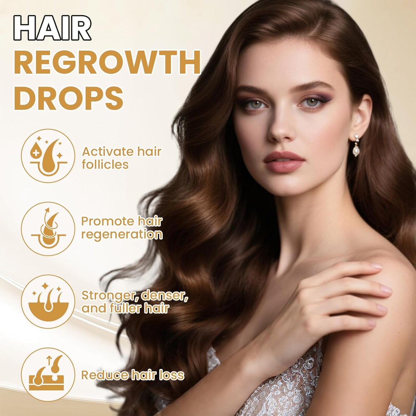 Minoxidil Hair Growth Serum for Women - Thicker, Fuller Hair | 3 Bottles of 2oz