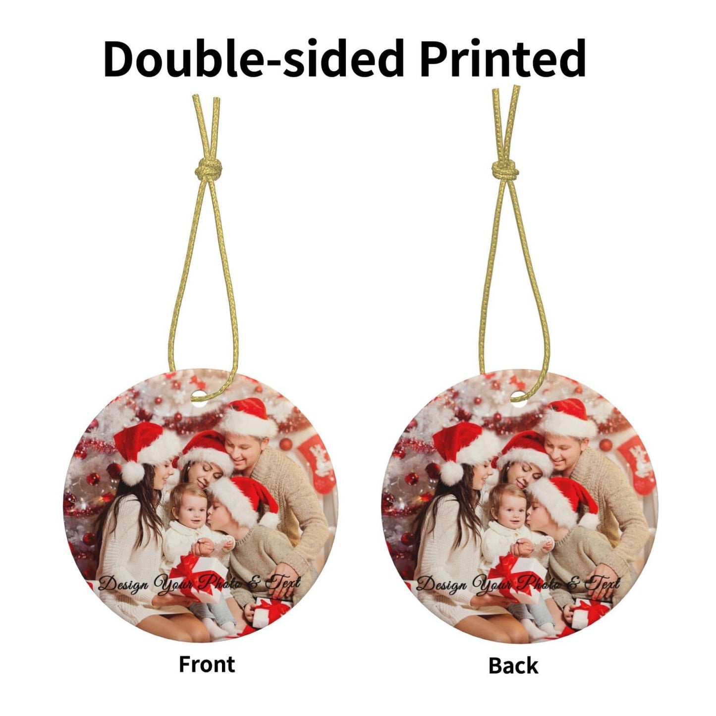 Byxhuc Personalized Ornaments Photo Text Christmas, Baby's First Christmas Ornament, First Christmas Married Ornament 2023, Adornos De Navidad