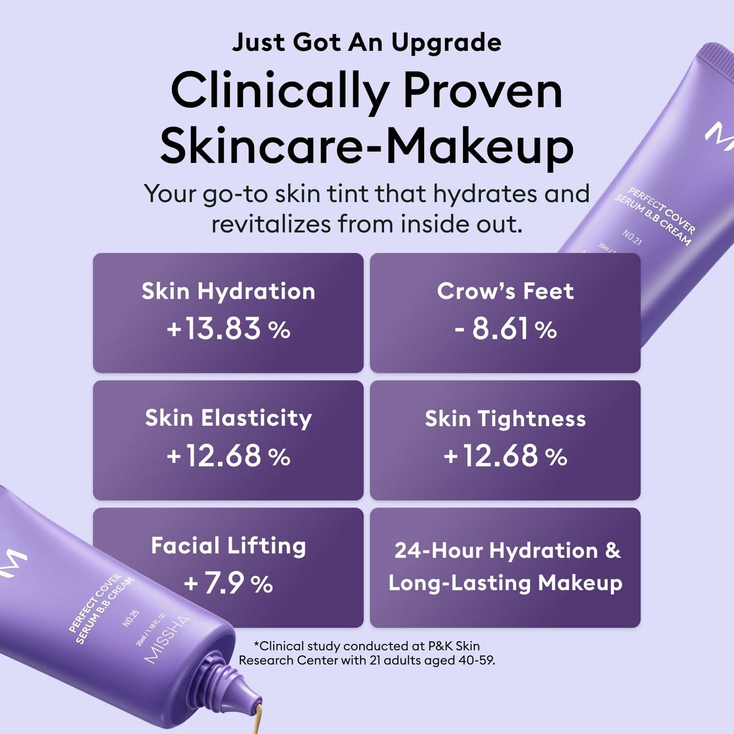 MISSHA M Perfect Cover Serum BB Cream No.23 Natural Beige-Light/Medium with Cool/Neutral Undertone, Skin Tint, Tinted Moisturizer, Skin Care Foundation Makeup, 1.18 Fl oz