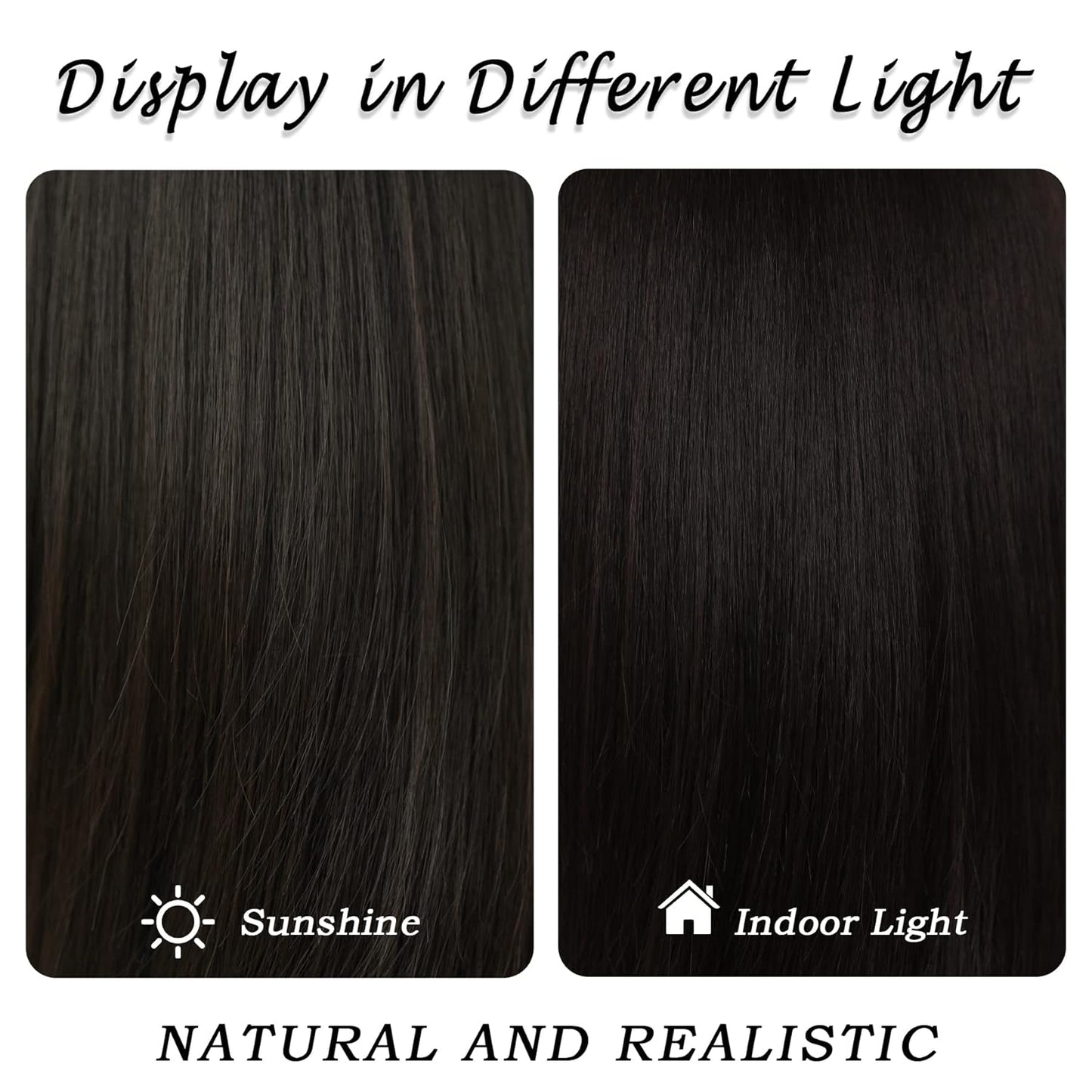 Long Natural Black Wig with Bangs - Heat Resistant Synthetic Hair for Daily Wear