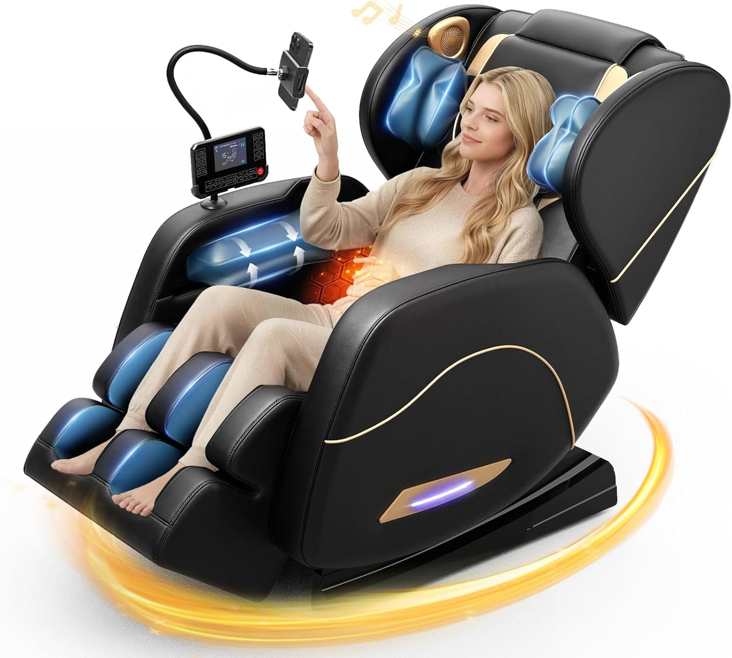 Megashock SL Track 2026 Full Body Massage Chair - Zero Gravity, Back Heat, Bluetooth Speaker | Home & Office Use