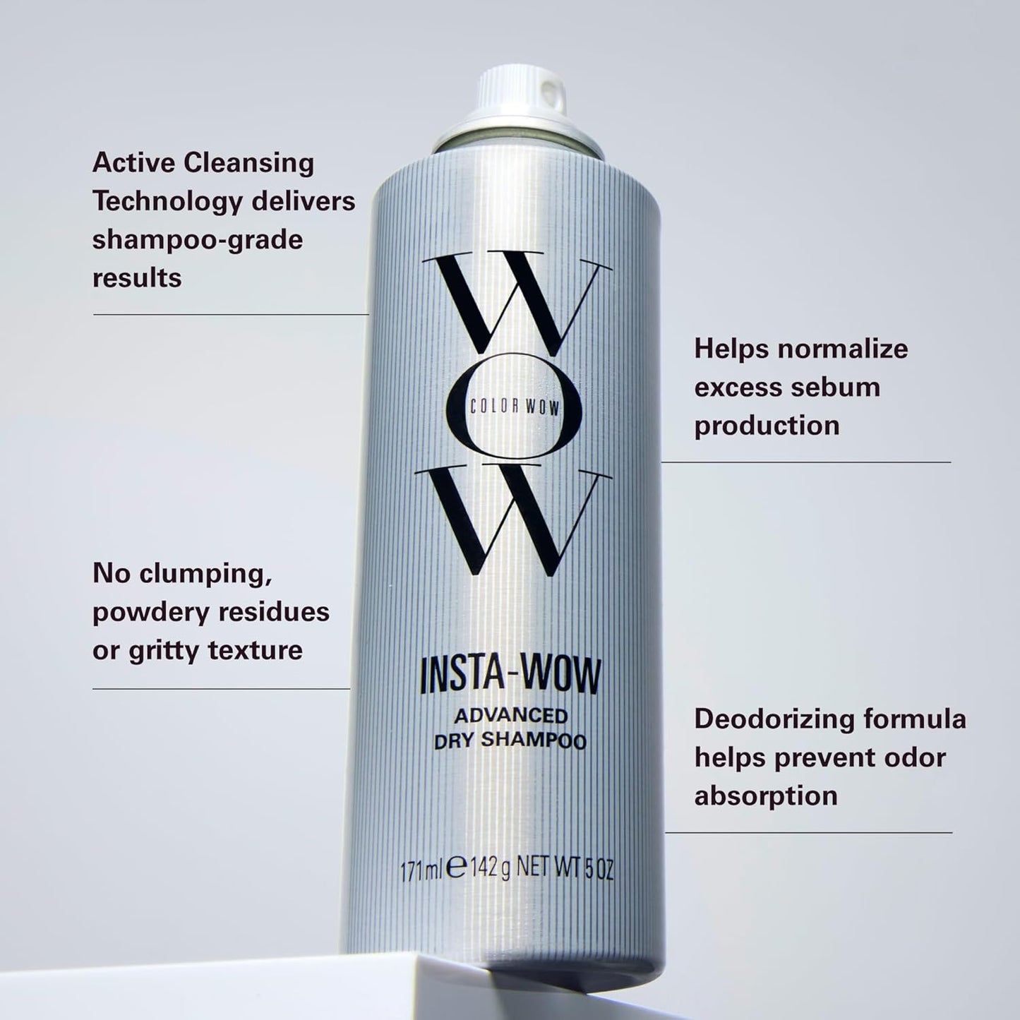 Color Wow Insta-WOW Advanced Dry Shampoo - Oil-Breaking Formula for Shampoo-Grade Results | No Grit, No Clumping, No Residue
