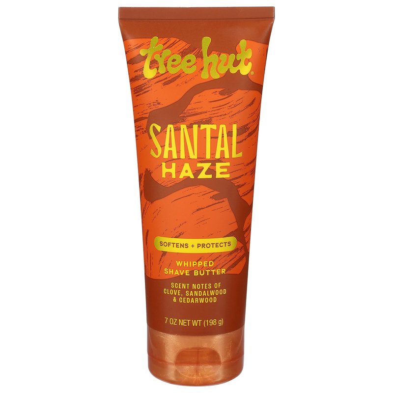 Tree Hut Whipped Shave Butter Santal Haze, Moisturizing & Hydrating Shave Cream with Shea Butter & Aloe, Smooth Glide for Soft Skin, Warm Woodsy Scent, 7 Fl Oz
