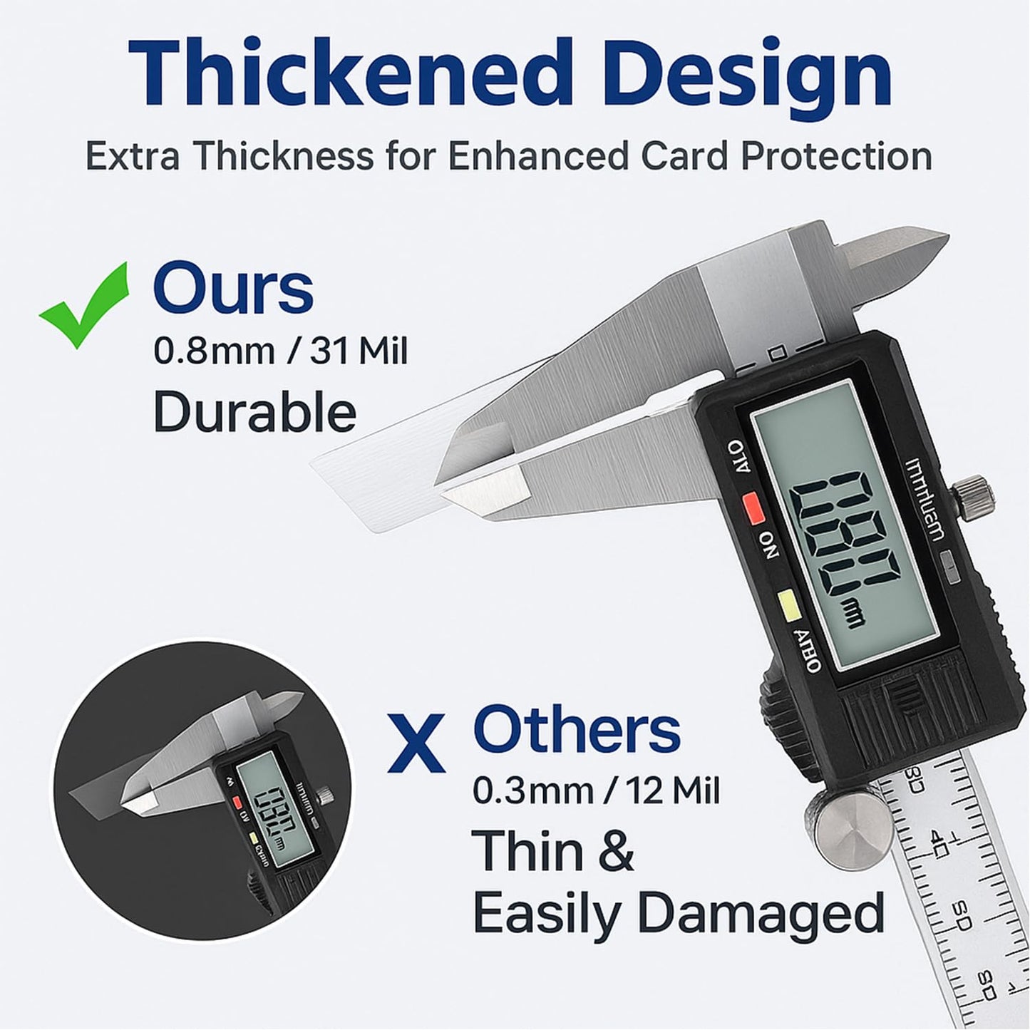 12 Mil PVC Medicare Card Protector Sleeve, 10 Pack Social Security Card Protector Clear Card Sleeves, Plastic Card Holder Perfect Fit Credit Card Sleeves ID Protector for Wallet