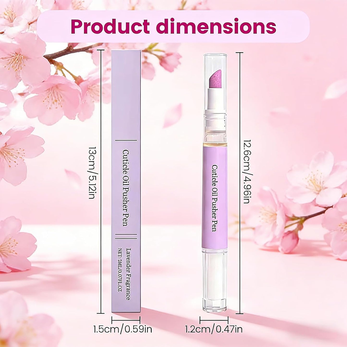 Cuticle Oil Pusher Pen - Moisturizing Ceramic Nail Care Treatment | 2 Pack, No Leak Travel Size
