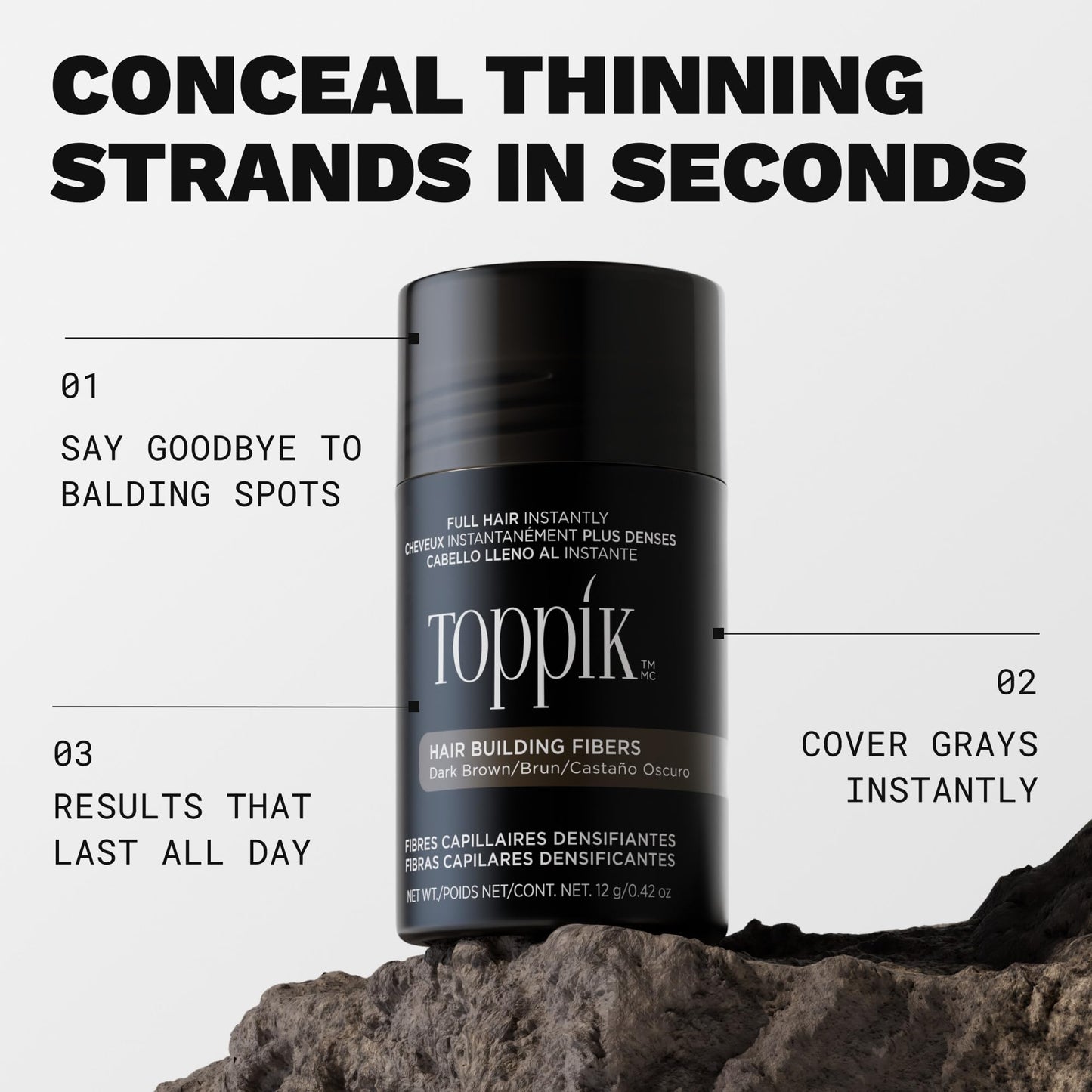 Toppik Hair Building Fibers, Auburn, 12g Fill In Fine or Thinning Hair, Instantly Thicker, Fuller Looking, 9 Shades for Men & Women, Keratin Protein Formula