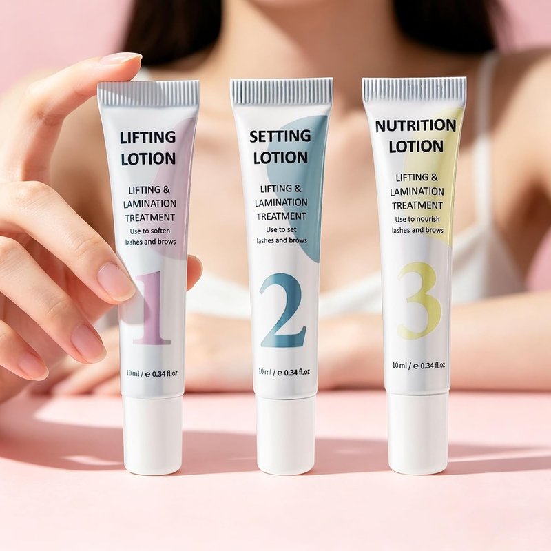 Korean Lash Lift Lotion Set - 10ml Lifting, Setting & Nutrition | Salon-Grade Brow Lamination Treatment