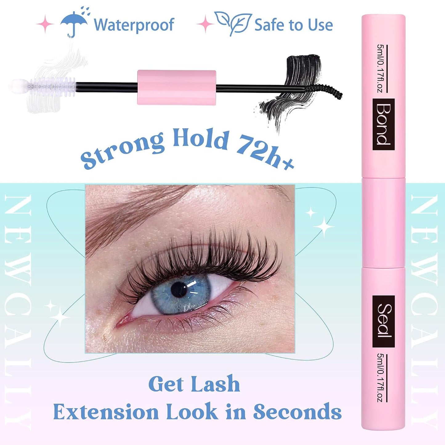 Lash Clusters Kit - Wispy Natural C-Curly Eyelash Extensions | DIY Volume Lashes 10-16MM