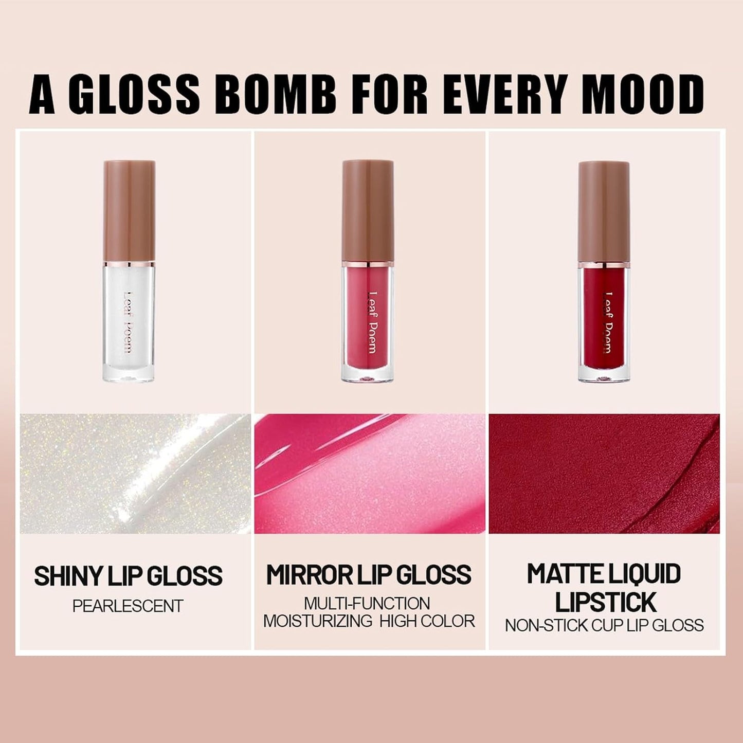 Liquid Lipstick Set - 12 Pcs Long-Lasting Matte, Glossy & Glitter Lip Gloss | Waterproof Makeup for Women