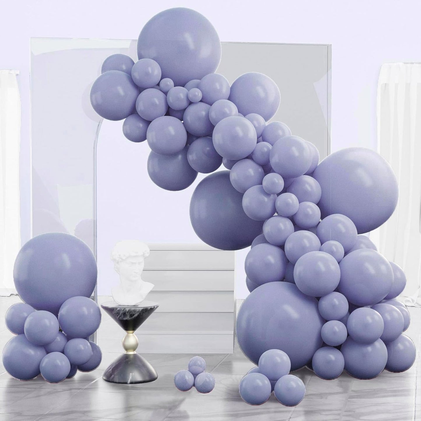 Black Balloon Arch Kit - 140 Pcs in 5-18 Inch Sizes for Baby Showers, Birthdays & Anniversaries | Elegant Black Decor
