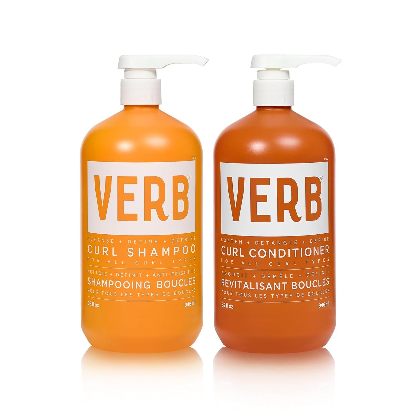 Curl Shampoo & Conditioner Duo - Vegan Frizz Control & Definition | Paraben-Free, Sulfate-Free