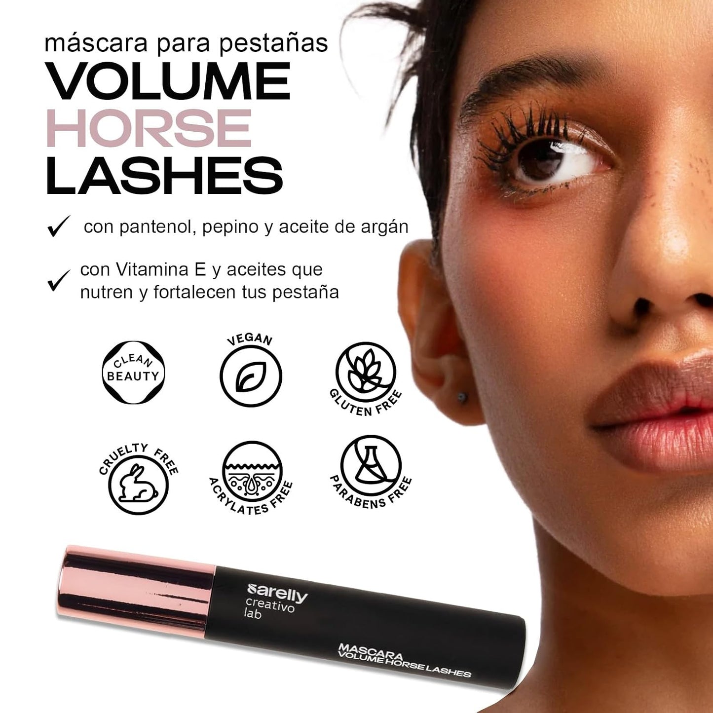 SARELLY Mascara Kit - Waterproof Volume & Gentle Eye Makeup Remover | Vegan & Cruelty-Free | 3-Pack