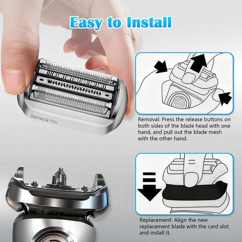 THORIFLY Series 9 94M Replacement Head - Compatible with Series 9 & 9 Pro Electric Shavers, Foil & Cutter Blades for Models 9290cc, 9291cc, 9370cc, 9293s, 9385