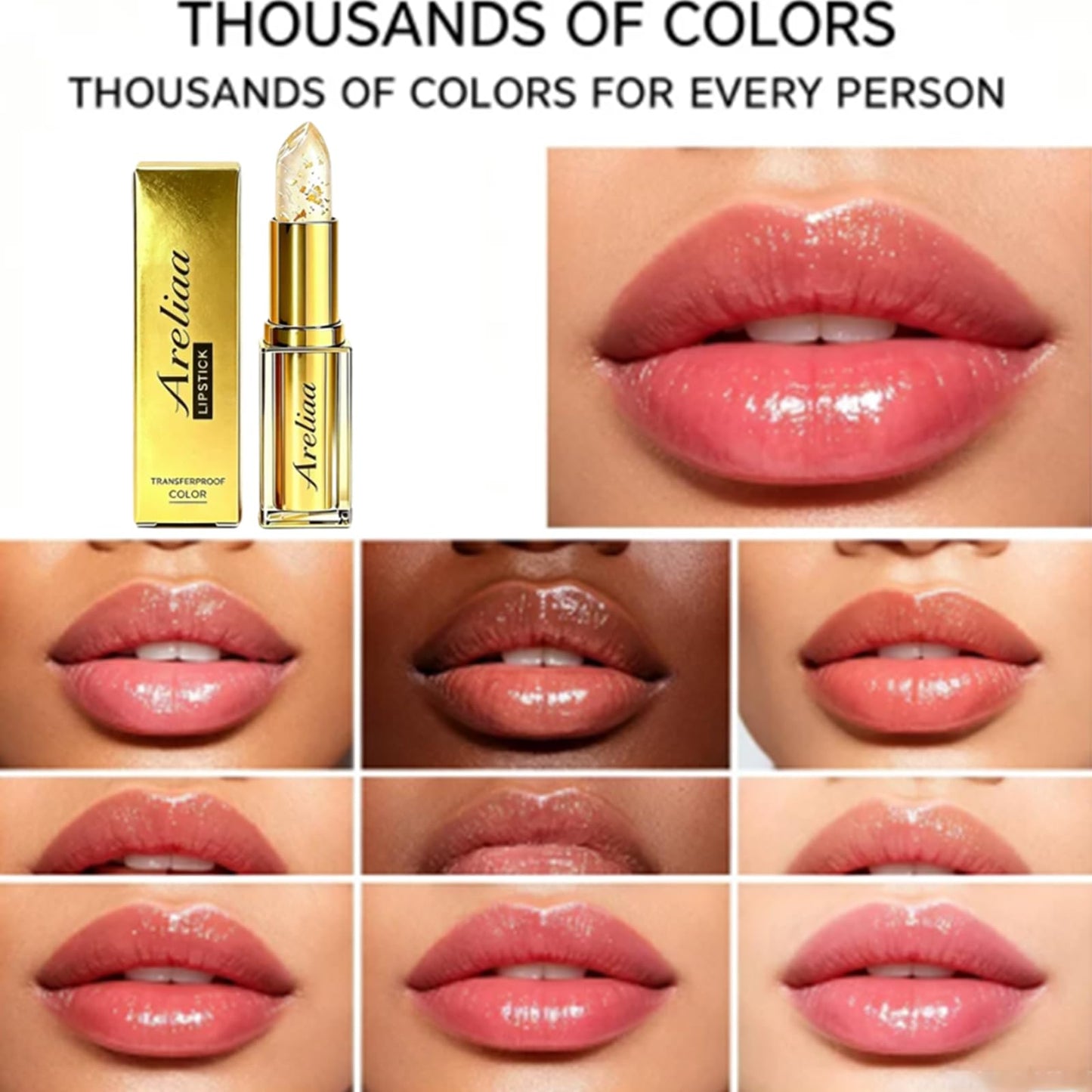 Magluxe Areliaa PH Color Changing Lipstick for Older Women-Clear Reactive Skin-Adaptive Lip Adjusting Stick, Signature Long Lasting Moisturizing Nourishment Mature Lips, Transferproof (2Pcs)