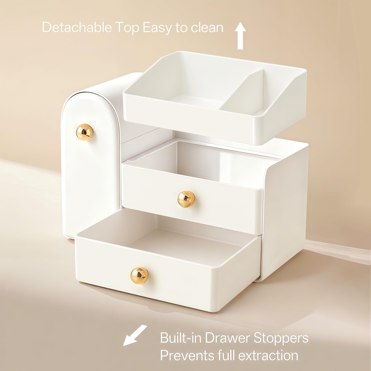 HBlife Makeup Organizer with Brush Holder for Vanity