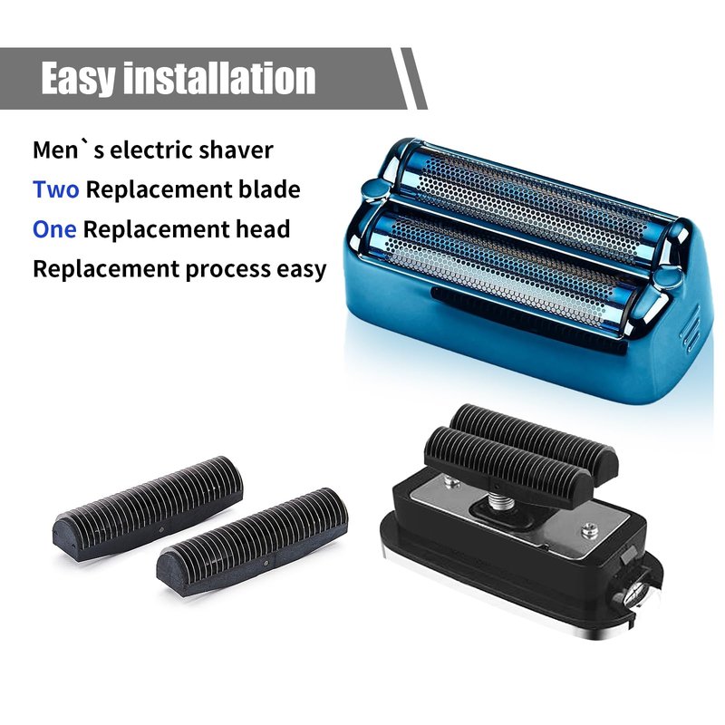 Shaver Replacement Foil and Cutter，Compatible with BaBylissPRO FXONE BLUEFX Double Foil Stick Shaver,BLUE