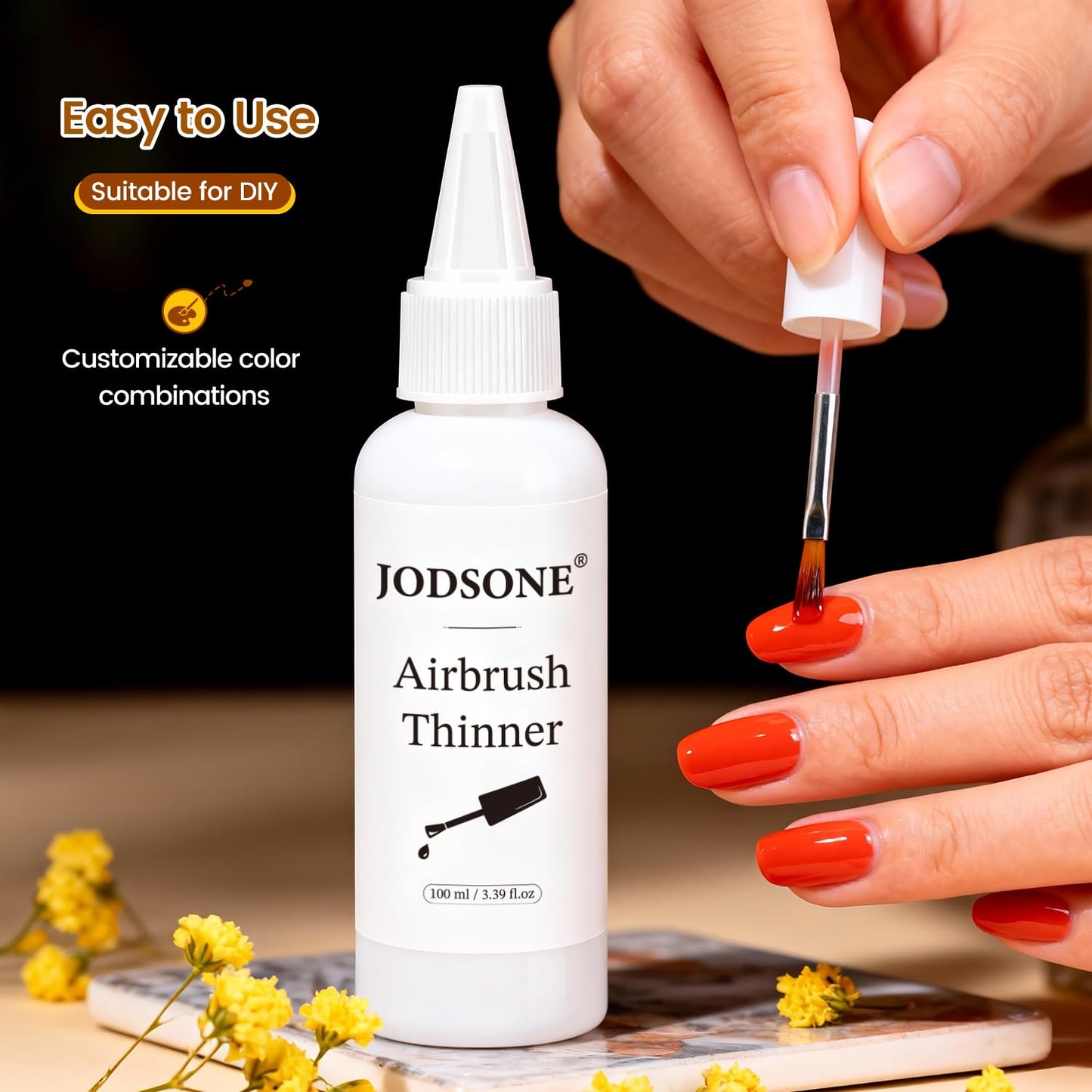 JODSONE 100ml Gel Nail Polish Thinner for Nail Spray for Gel Nail Polish Quick Dilution and Cleaning High-Efficiency Maintenance Larger Capacity Easy of Use DIY Nails Art Precision Dropper Design
