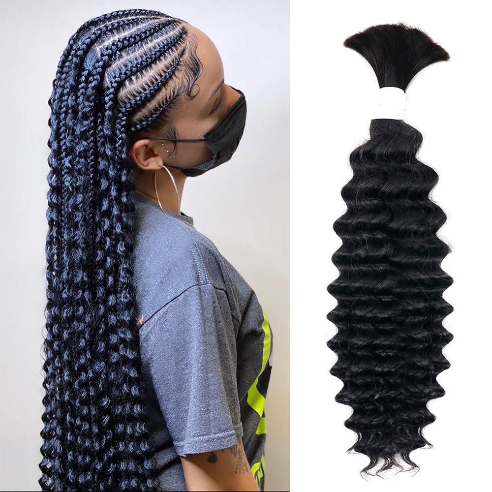 Body Wave Curly 4/27 Human Braiding Hair - 100g One Bundle for Boho Braids | 18 Inch