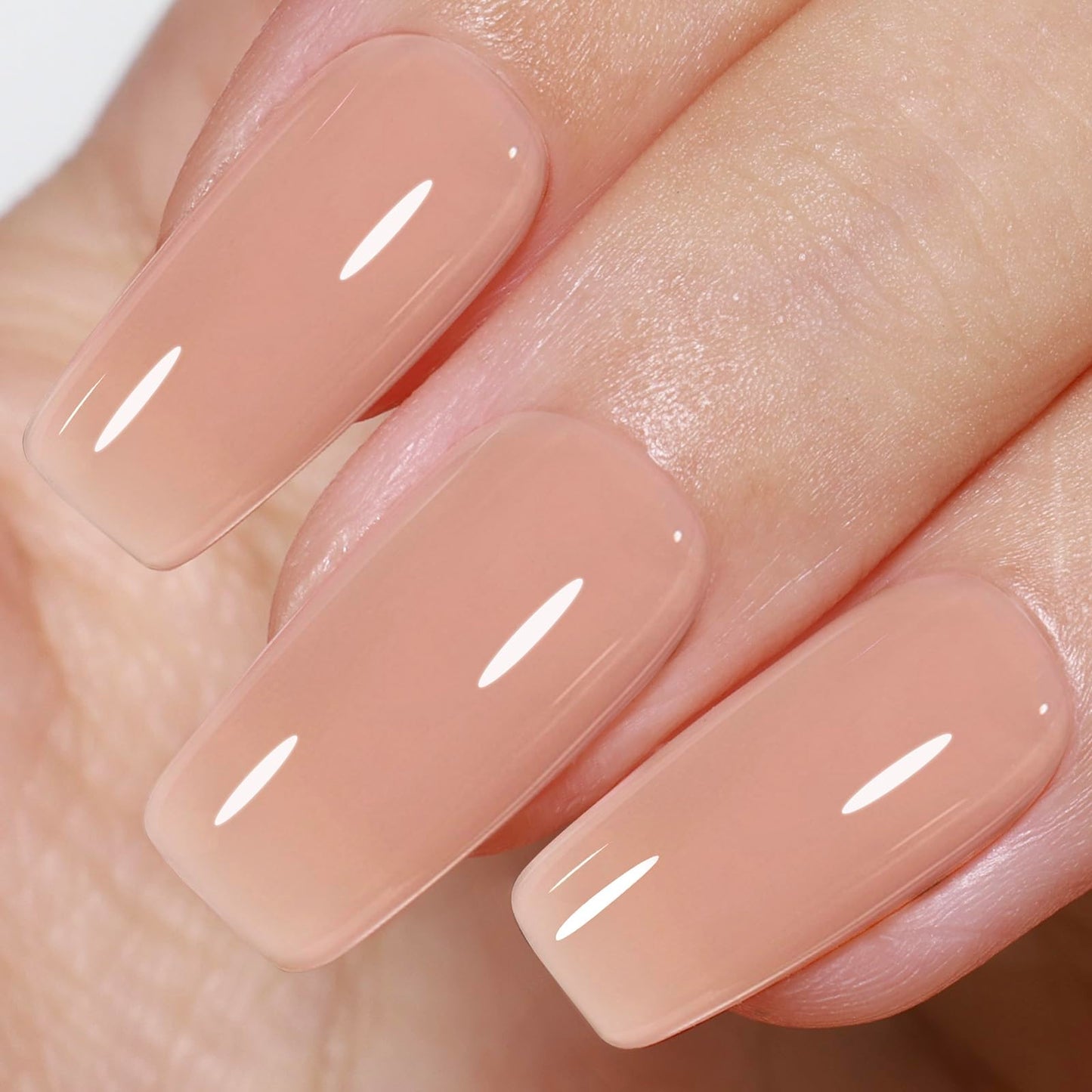 Beetles Nude Gel Nail Polish - 15ml Neutral Brown Base Color Gel Polish Concealer Mocha Sheer Translucent Effect Soak Off UV LED French Art Manicure Gift for Women