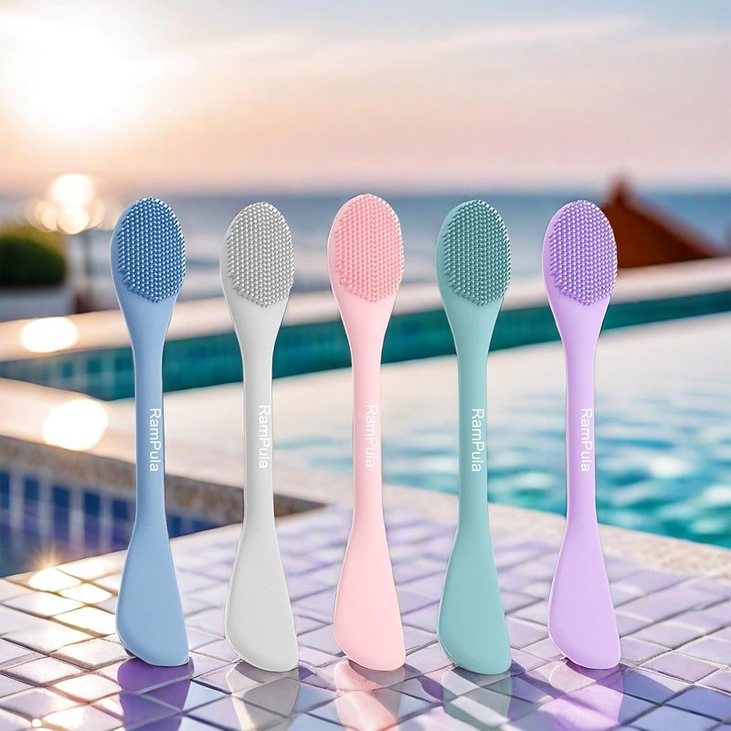 Silicone Facial Cleansing Brush - Deep Pore Cleaner & Acne Remover | Face Massager & Applicator