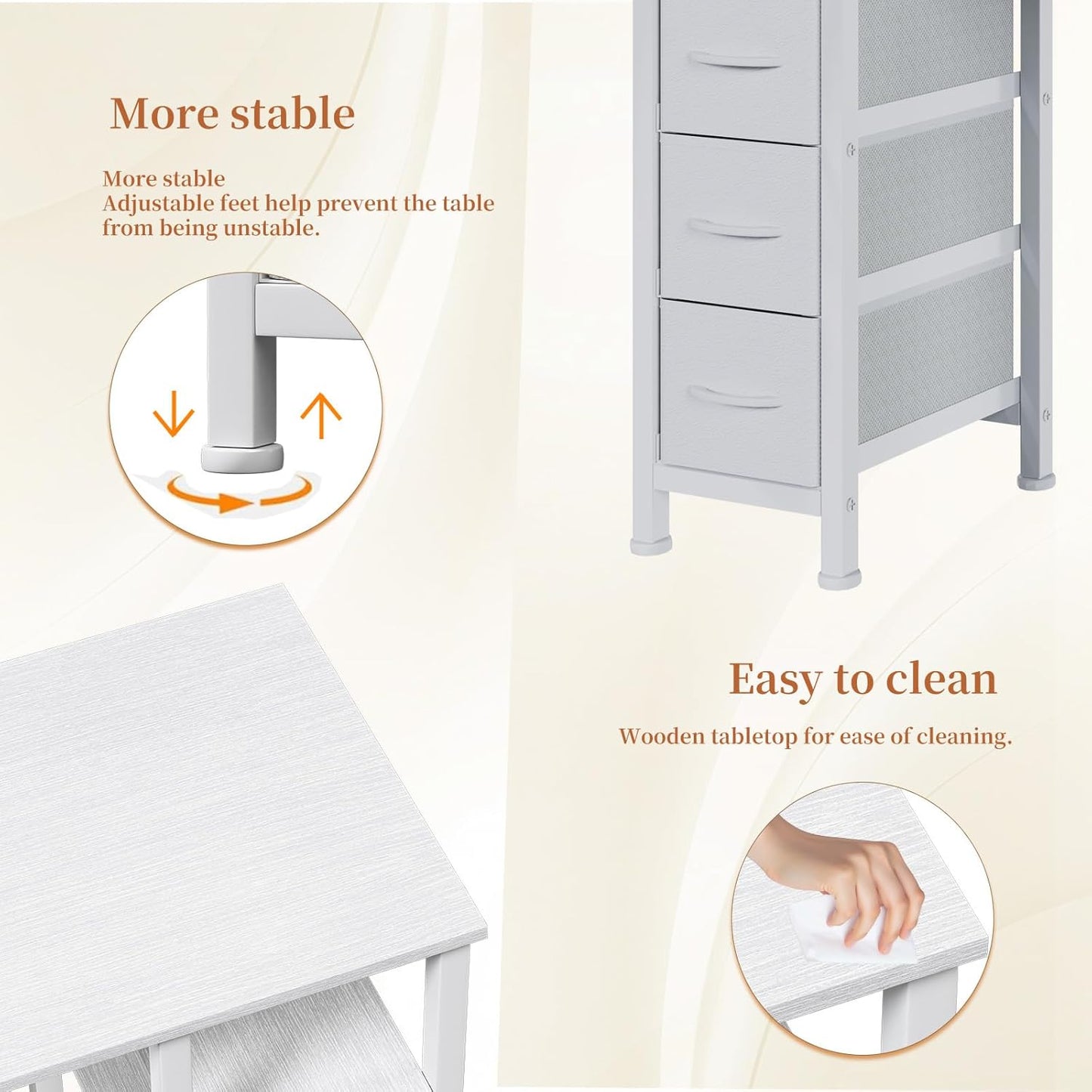 Manicure Table - Nail Tech Desk with Electric Dust Collector & 6 Storage Drawers | White Beauty Workstation