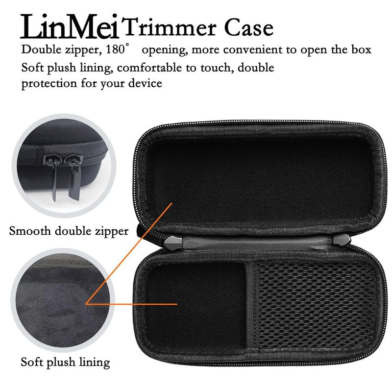 LinMei Hard Case for One Blade Trimmer QP2724/90, QP2834/70, QP2630/72, Waterproof Shaver Organizer Shockproof Travel Storage Box for Charger & Accessories