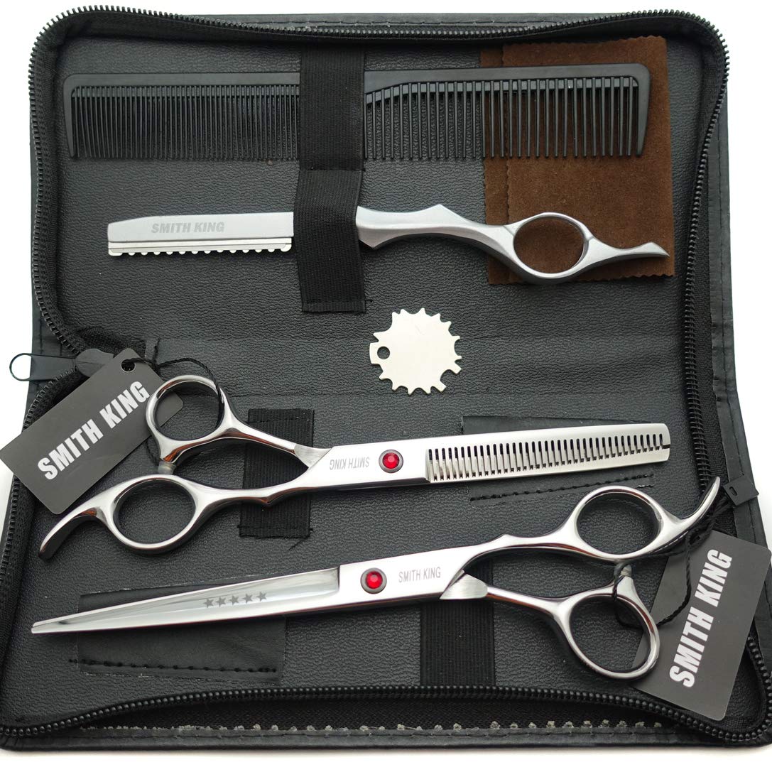 Professional Hair Cutting & Thinning Scissors Set - 6.0 Inches | Black Razor Edge