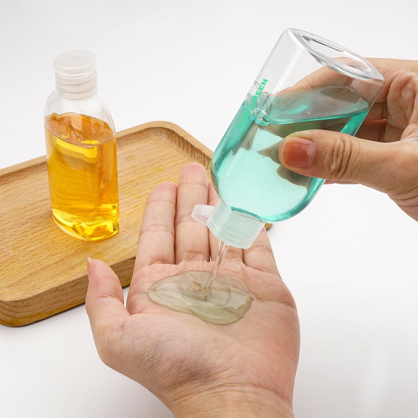 Cosywell 6pcs 3.4oz TSA Approved Clear Travel Shampoo Bottles
