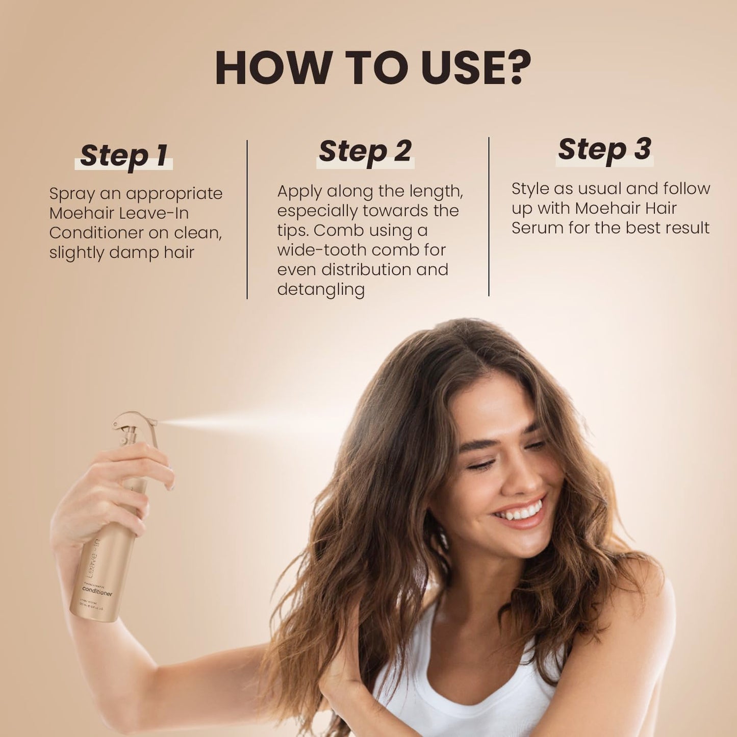 Leave-in Conditioner for Curly Hair - Protein & Argan Oil Infused | 12 Fl. Oz. | Detangler Spray for Men & Women | Sulfate & Paraben Free