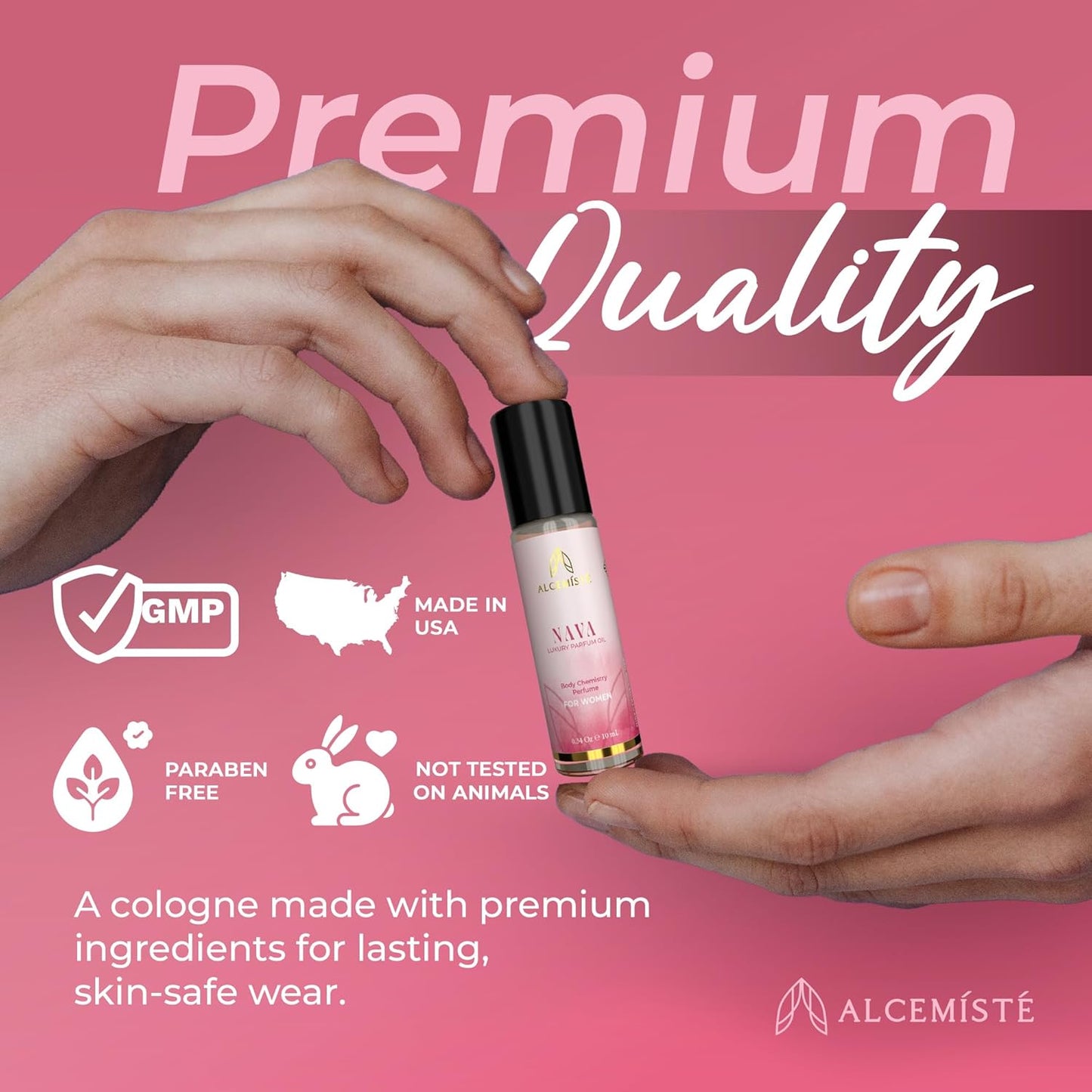 Pheromone Perfume Oil for Women - Concentrated Floral Scent | Travel Size Rollerball 0.34 oz (10 mL)