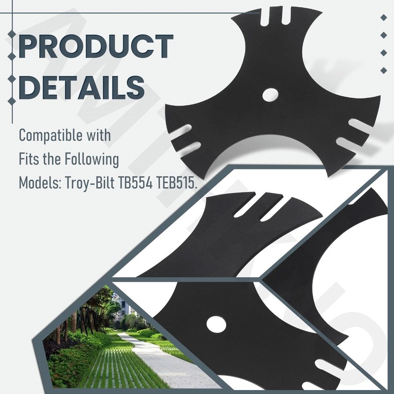 AMTHKNO 2 Pack 9" X5/8" 3-Side Edger Star Blades - for Craftsman Edger Replacement 9" Blades, Compatible with MTD 781-0748 781-0748-0637 40-009 490-105-M017