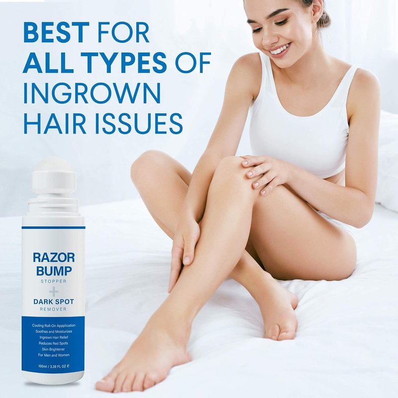 Sielkin Razor Bump Stopper with Ingrown Hair Treatment: Razor Bumps Treatment for Men and Women, After Shave Solution for Ingrown Hairs and Razor Burns, Roll on Applicator - 3.38 Fl Oz (Pack of 2)