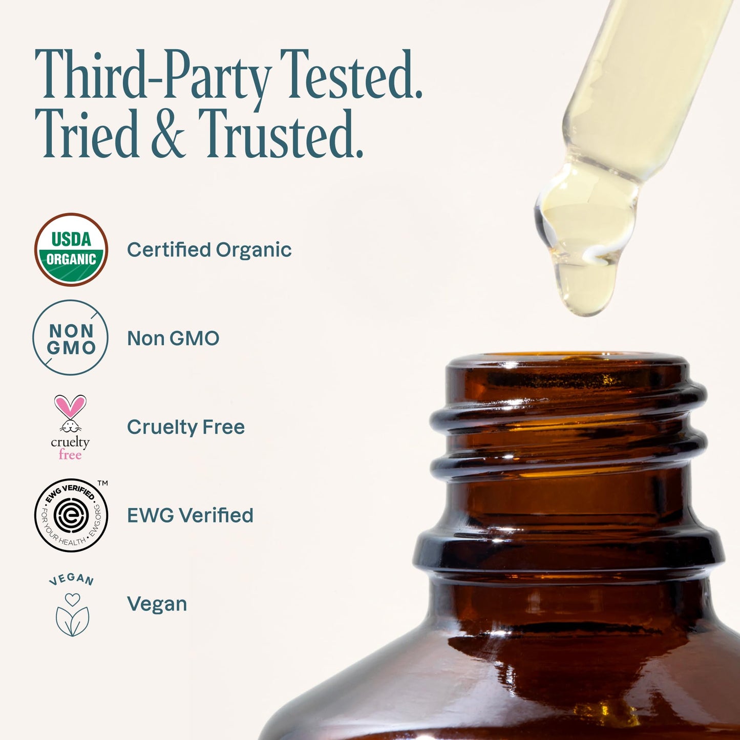 Cliganic Organic Pure Vitamin E Oil for Skin, Hair & Face - 27,000 IU, Non-GMO Verified | Natural D-Alpha Tocopherol
