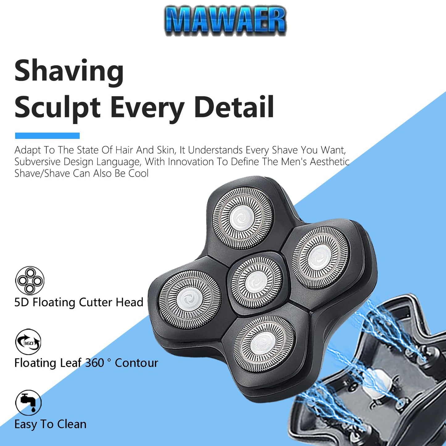 Universal Magnetic 5 Blade Replacement Heads for Freebird and Other Brands
