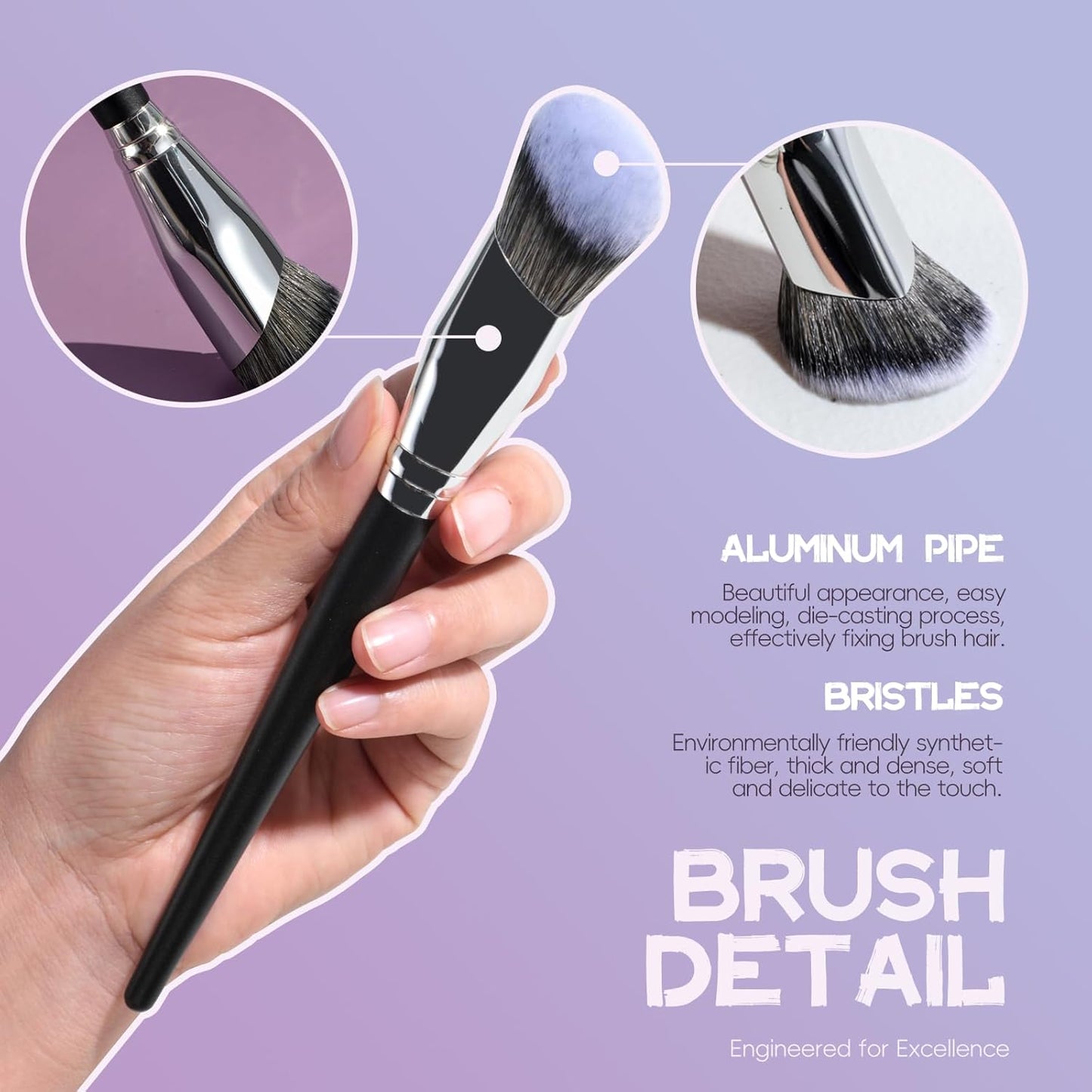 5 Pcs Professional Makeup Brush Set - Ultra-Soft Triangle Puffs & Multi-Functional Beauty Tools for Daily Use | Perfect for Eyeshadow, Concealer, Blush, and Foundation