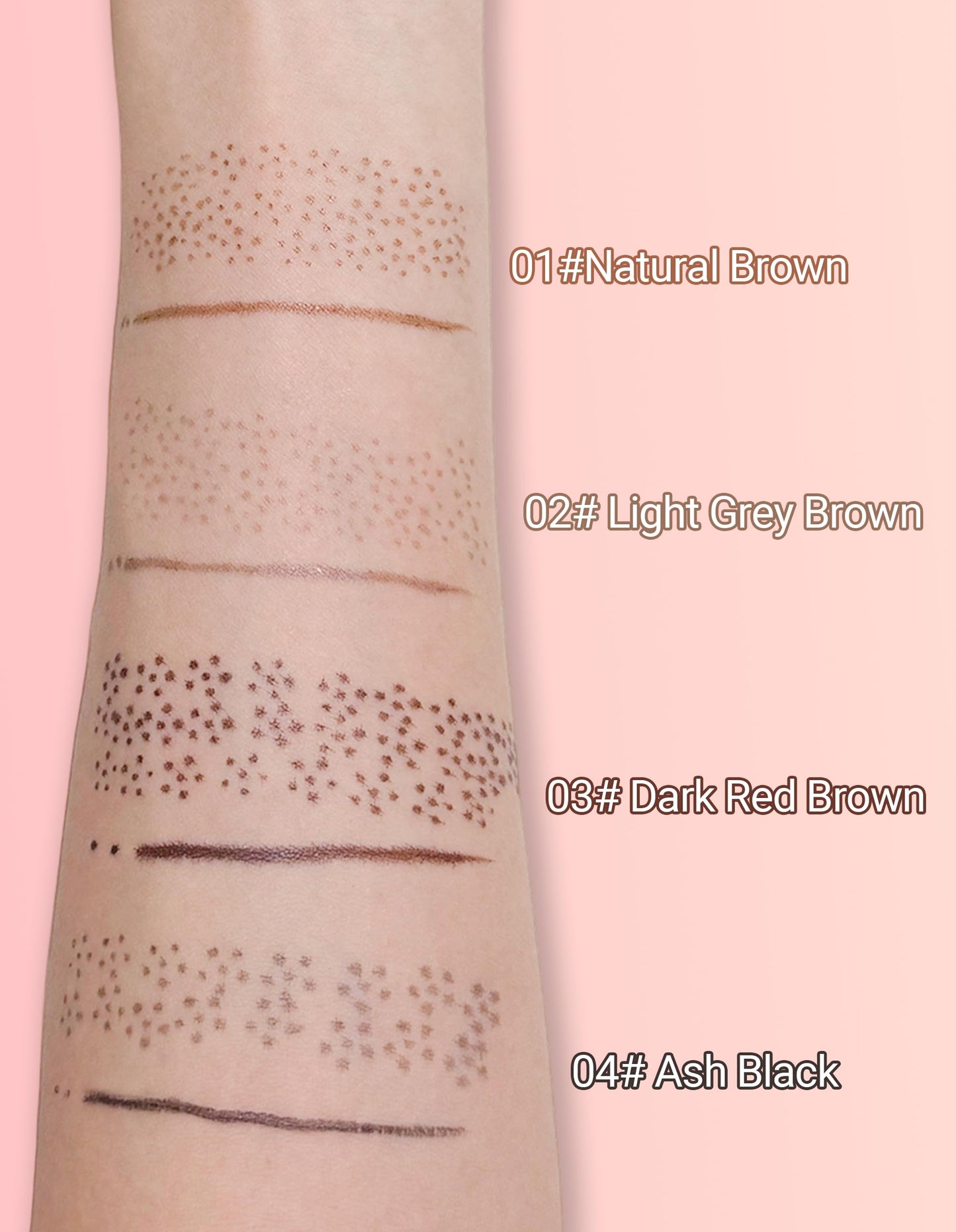 Erinde 2-In-1 Dual-Ended Freckle Pen & Freckle Stamp, 2PCS Waterproof Freckles Makeup with Precise Curved Tip for Natural Lifelike Faux Freckles, Long-Lasting Smudge-Proof Fake Freck Pen, 02&03