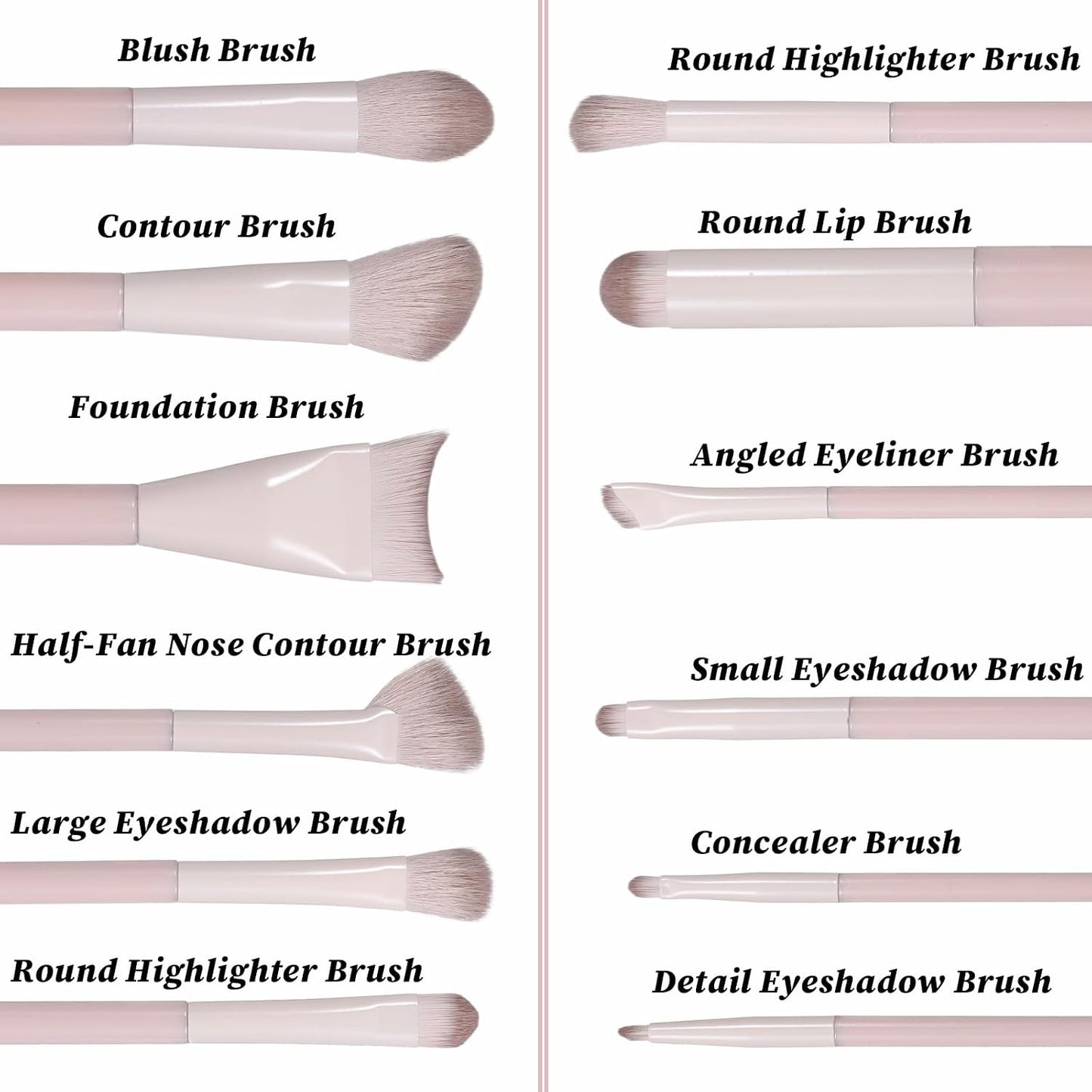 Professional Eyeshadow Makeup Brush Set - 12 Pcs Travel Brushes for Blending, Eyebrows & Eyeliner | Soft Hair Quality