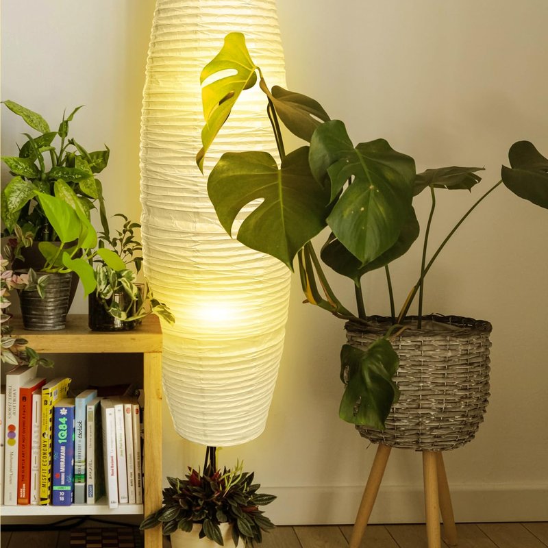 Uonlytech Paper Floor Lampshade Light Accessories: Diploma Floor Lamp Shield Japanese Style Standing Lamps for Living Room Contemporary Floor Lamp Cover