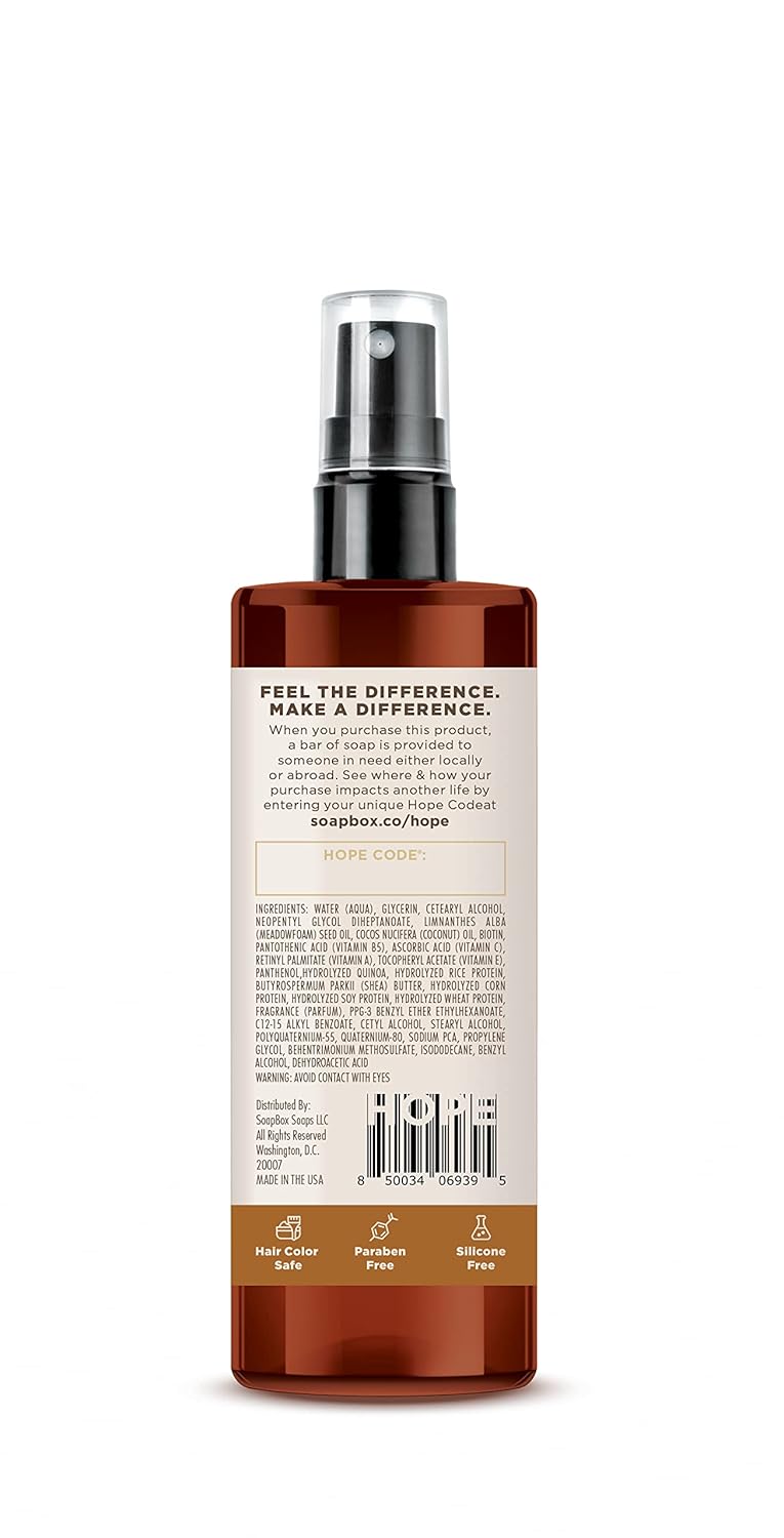 Mane Tamer Leave-In Conditioner Spray - Smooth Flyaways & Add Shine | Paraben-Free, Vegan - 8 oz